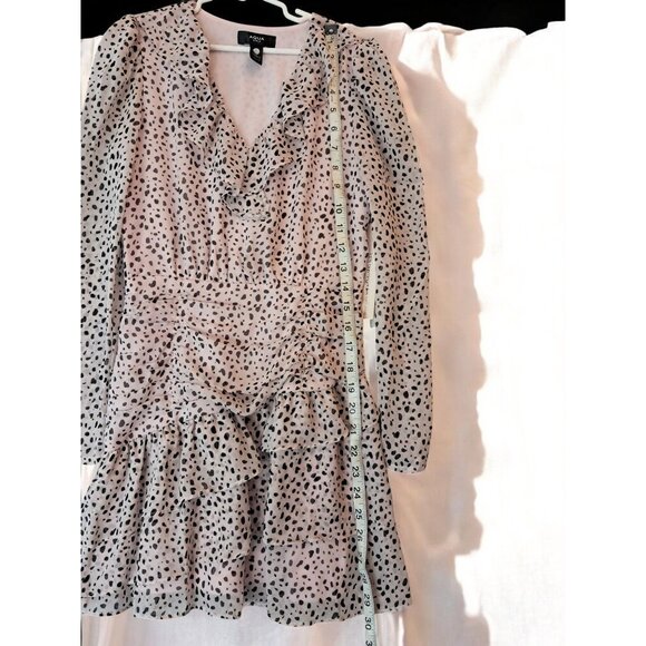 Aqua Asymmetrical Ruffle Dress Girls Pink and Black Printed from Bloomingdale's, - Picture 7 of 12